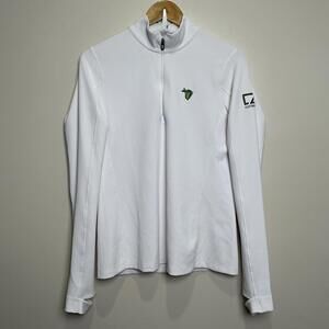Cutter & Buck Women's Drytec 1/4 Zip Pullover Medium White‎ Golf Activewear Logo